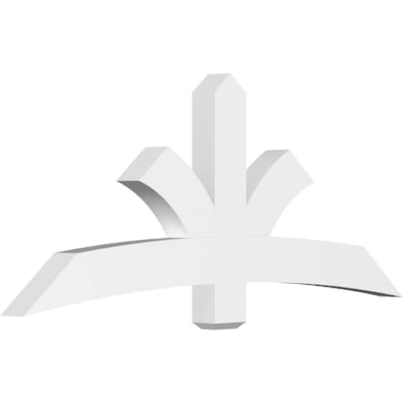 Ekena Millwork Davenport Architectural Grade PVC Gable Bracket, 72"W x 30"H x 4"D x 6"F, 10/12 Pitch GBP072X30X0406DAV00
